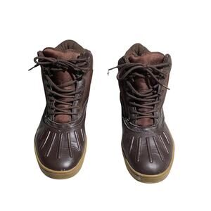 Nautica Brown Duck Boots Men’s Size 11— New Bedford, Ankle Height, Weather-Ready
